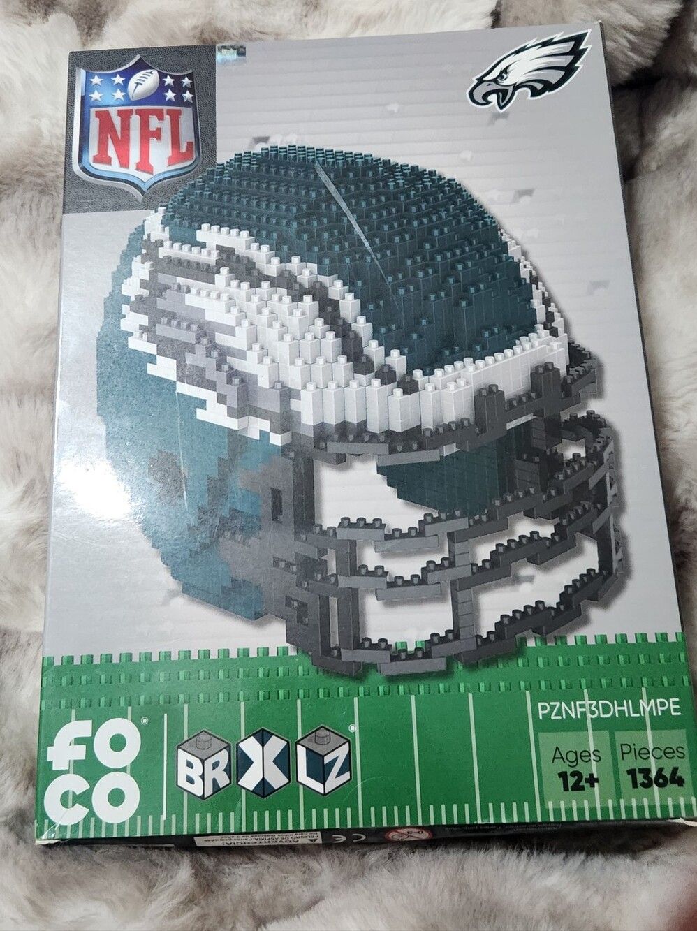 FOCO BRXLZ NFL Philadelphia Eagles Team Helmet 3D Blocks Set 1364pc 12+